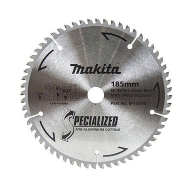MAKITA ALUMINIUM TCT SAW BLADE 185mm x 20mm x 60T B-15578