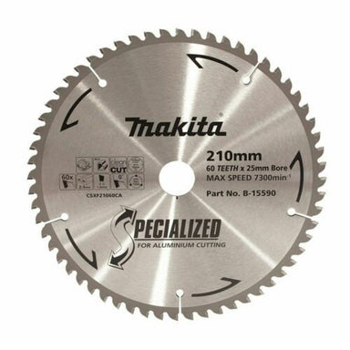 MAKITA ALUMINIUM TCT SAW BLADE 210mm x 25mm x 60T B-15590