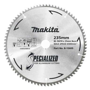 MAKITA ALUMINIUM TCT SAW BLADE 235mm x 25mm x 80T B-15609