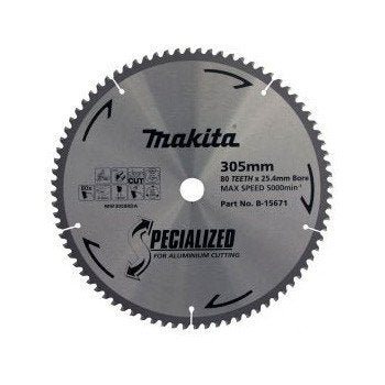 MAKITA ALUMINIUM TCT SAW BLADE 305mm x 25.4mm x 80T B-15671
