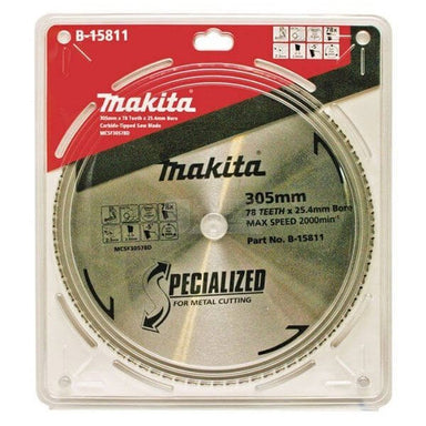MAKITA COLD METAL CUTTING TCT SAW BLADE 305mm x 25.4mm x 60T - LESSSENED NOISE B-15811
