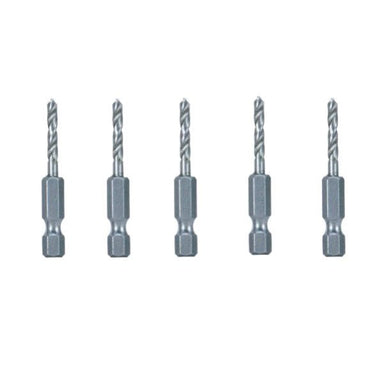 MAKITA HSS R-SERIES RIVET DRILL BIT 3.3mm x 50mm - 1/4" HEX DRIVE - (5PK) - STANDARD B-39089