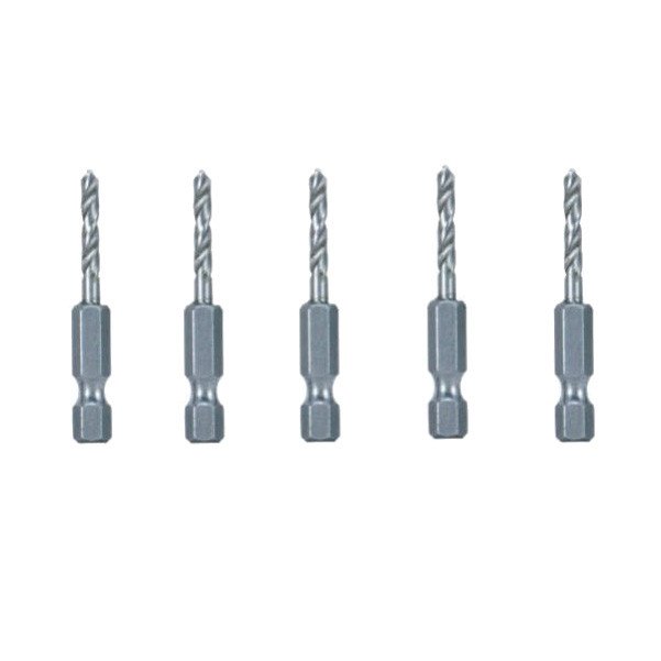 MAKITA HSS R-SERIES RIVET DRILL BIT 3.3mm x 50mm - 1/4" HEX DRIVE - (5PK) - STANDARD B-39089