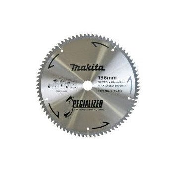 MAKITA ALUMINIUM TCT SAW BLADE 136mm x 20mm x 50T B-40319