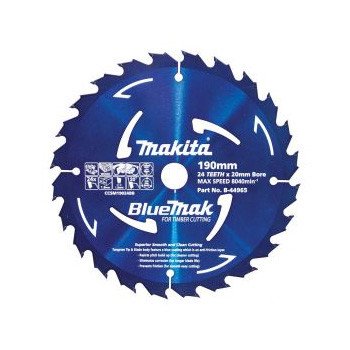 MAKITA BLUEMAK TCT SAW BLADE 190mm x 20mm x 24T - ( also suits DHS710 ) B-44965