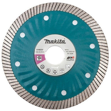 MAKITA 125mm x 22.23 DIAMOND BLADE ULTRA THIN PORCELAIN - PERFORMANCE B-46333