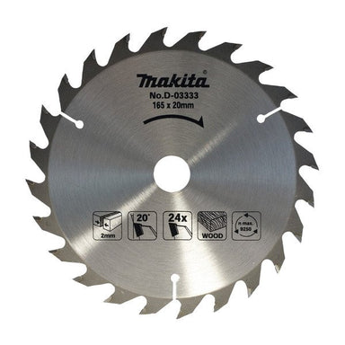 MAKITA STANDARD TCT SAW BLADE 165mm x 20mm x 24T D-03333