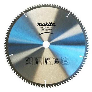 MAKITA STANDARD TCT SAW BLADE 305mm x 25.4mm x 100T - ALUMINIUM D-34419