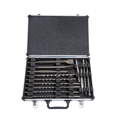 MAKITA STANDARD SDS-PLUS DRILL & CHISEL ASSORTMENT SET - (17PC)- ALUMINIUM CASE D-42145