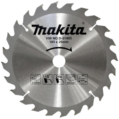 MAKITA ECONOMY TCT SAW BLADE 185mm x 20mm x 24T D-51493
