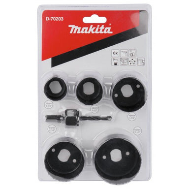 MAKITA ECONOMY 6PC CARBON STEEL HOLESAW SET D-70203