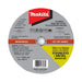 MAKITA 100mm x 1mm x 16mm - STANDARD INOX CUTTING DISC WA60T - (12PC) TIN D-20513-12