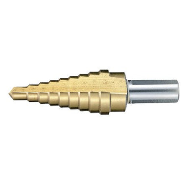 MAKITA 1/8" - 1/2" TIN STEP DRILL BIT - 1/4 HEX SHANK B-31011