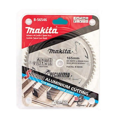 MAKITA ALUMINIUM TCT SAW BLADE 165mm x 20mm x 60T - DLS600 B-56546