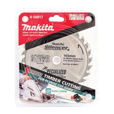 MAKITA PLUNGE SAW TCT SAW BLADE 165mm x 20 x 28T / 2mm THIN KERF B-56817
