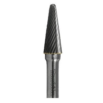 MAKITA 3/8" x 1" - 1/4" SHANK - 14¬∞ TAPER ROUND TC BURR DIAMOND CUT -  (1PC) B-53067