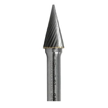 MAKITA 3/8" x 3/4" - 1/4" SHANK - POINTED CONE TC BURR COARSE CUT - (10PK) B-53089-10