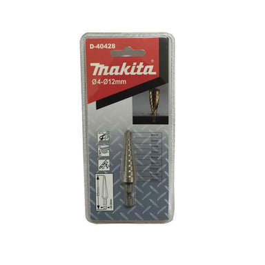 MAKITA 4-12mm HSS STEP DRILL BIT 1/4 HEX D-40428