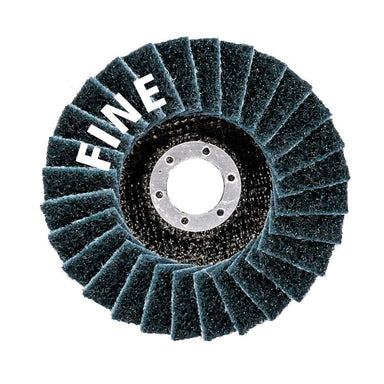 MAKITA 100mm x 16mm SURFACE CONDITIONING FLAP DISC - FINE BLUE - FLAT B-40892