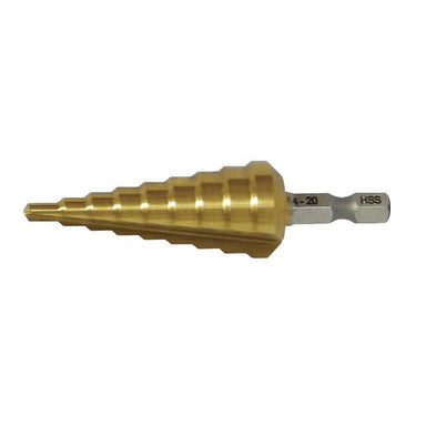 MAKITA 4-20mm TiN COAT STEP DRILL BIT 1/4 HEX D-40521