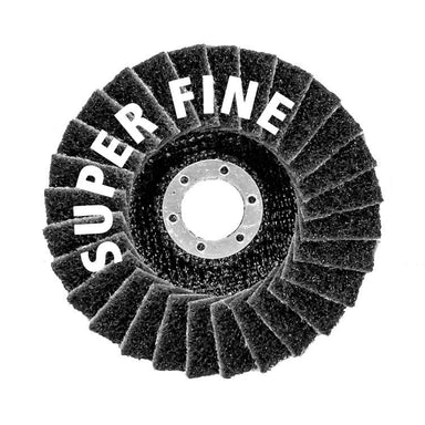 MAKITA 100mm x 16mm SURFACE CONDITIONING FLAP DISC - SUPER FINE BLACK - ANGLED B-40749